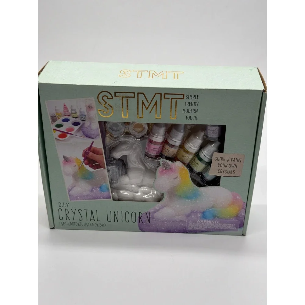 STMT DIY Crystal Unicorn Grow and Paint‎ Your Own Crystals Craft Kit  NEW